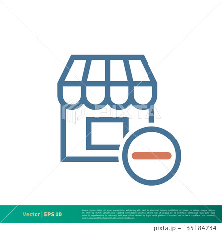 Shop, Store Icon Vector Logo Template Illustration Design. Vector EPS 10. 135184734