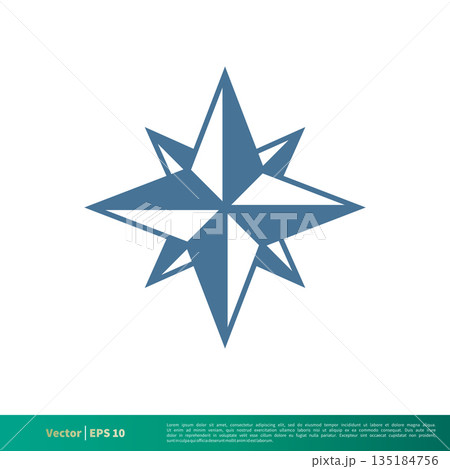 Compass Rose Star Icon Vector Logo Template Illustration Design. Vector EPS 10. Compass Rose Star Icon Vector Logo Template Illustration Design. Vector EPS 10. 135184756
