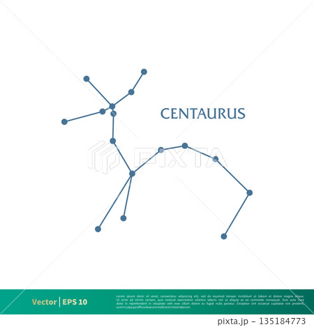 Centaurus - Constellation Star Icon Vector Logo Template Illustration Design. Vector EPS 10. 135184773