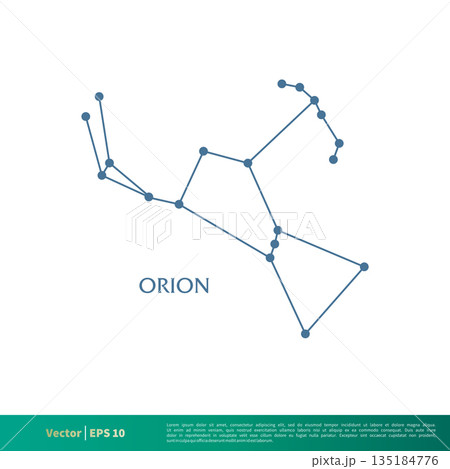 Orion - Constellation Star Icon Vector Logo Template Illustration Design. Vector EPS 10. Orion - Constellation Star Icon Vector Logo Template Illustration Design. Vector EPS 10. 135184776