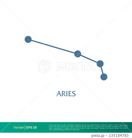 Aries - Constellation Star Icon Vector Logo Template Illustration Design. Vector EPS 10. 135184783
