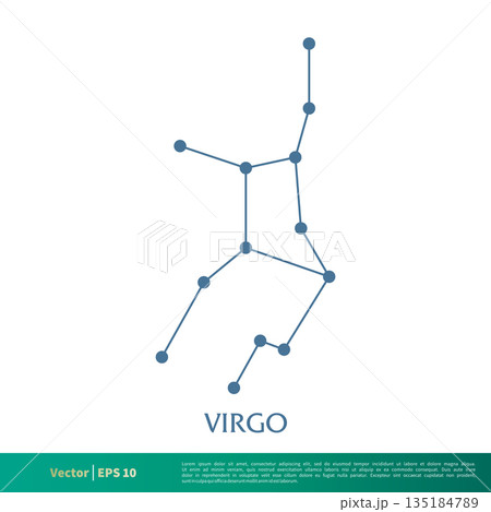 Virgo - Constellation Star Icon Vector Logo Template Illustration Design. Vector EPS 10. Virgo - Constellation Star Icon Vector Logo Template Illustration Design. Vector EPS 10. 135184789