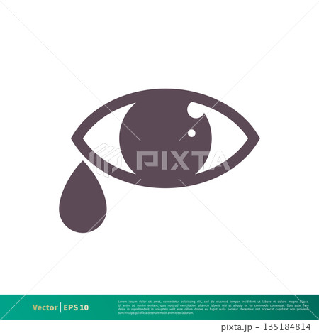 Tear Eye Icon Vector Logo Template Illustration Design. Vector EPS 10. Tear Eye Icon Vector Logo Template Illustration Design. Vector EPS 10. 135184814