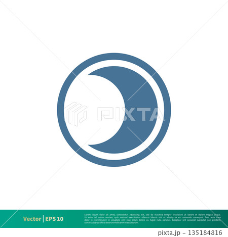 Moon Icon Vector Logo Template Illustration Design. Vector EPS 10. 135184816