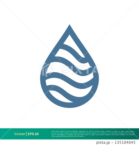 Water, Raindrop Icon Vector Logo Template Illustration Design. Vector EPS 10. 135184845