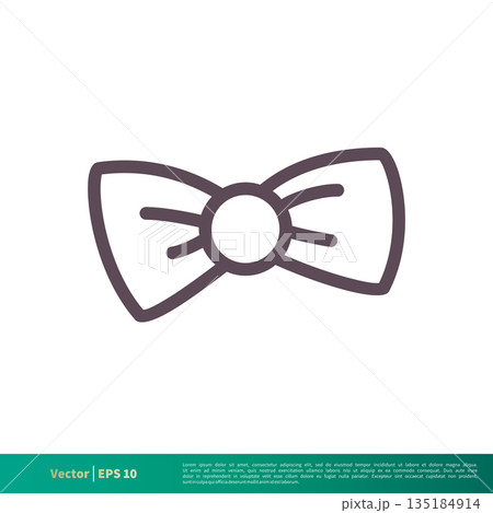 Bow Tie Ribbon Icon Vector Logo Template Illustration Design. Vector EPS 10. 135184914