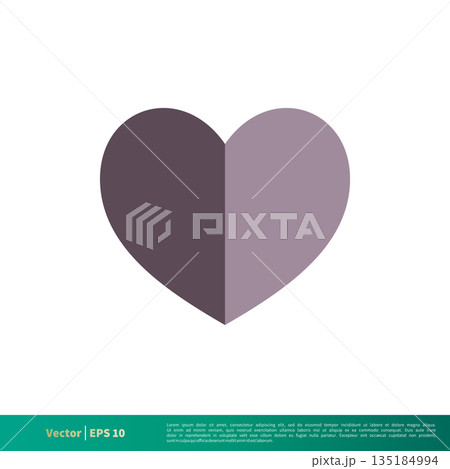 Love Heart Icon Vector Logo Template Illustration Design. Vector EPS 10. Love Heart Icon Vector Logo Template Illustration Design. Vector EPS 10. 135184994