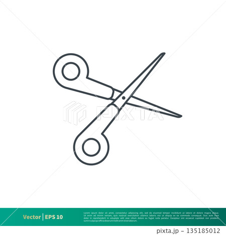 Scissor Icon Vector Logo Template Illustration Design. Vector EPS 10. 135185012