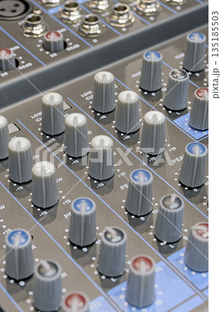 Part of audio mixing console Part of audio mixing console 135185503