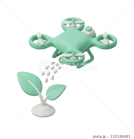 Drone Seeding Plant 3D Icon 135186081
