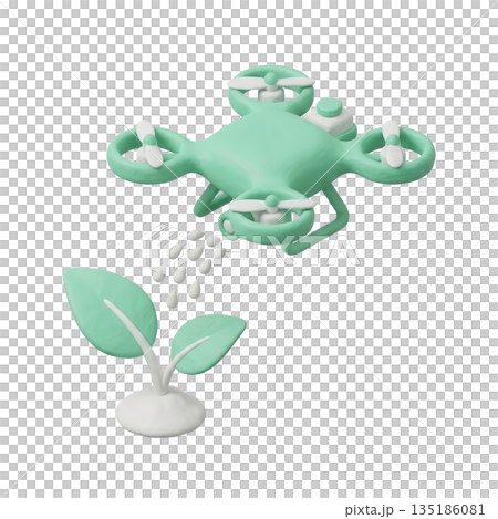 Drone Seeding Plant 3D Icon 135186081