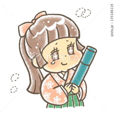 いろいろあった学校生活を思い出して涙がこぼれる袴の女性 いろいろあった学校生活を思い出して涙がこぼれる袴の女性 135186119