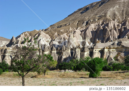 rock formations located near the town of Goreme in Cappadocia rock formations located near the town of Goreme in Cappadocia 135186602