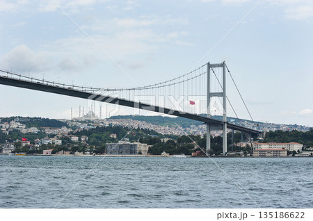 15 July Martyrs Bridge across the Bosphorus in Istanbul 15 July Martyrs Bridge across the Bosphorus in Istanbul 135186622