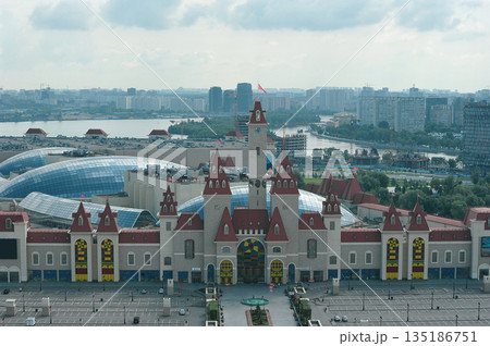 view of the Island of Dreams amusement park in Moscow view of the Island of Dreams amusement park in Moscow 135186751