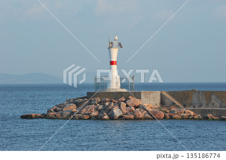 lighthouse before entering the Bosphorus near Istanbul, Turkey lighthouse before entering the Bosphorus near Istanbul, Turkey 135186774