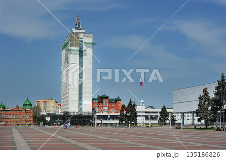 view of the hotel Crown in the center of Ulyanovsk view of the hotel Crown in the center of Ulyanovsk 135186826
