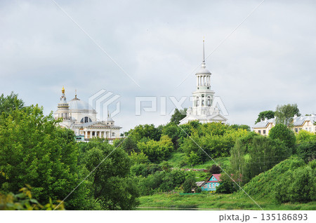 view of the Novotorzhsky Borisoglebsky Monastery in Torzhok 135186893