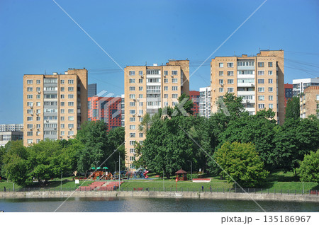brick houses on Trofimov Street in Moscow brick houses on Trofimov Street in Moscow 135186967