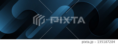 Dark blue abstract background with diagonal geometric shapes. Modern graphic design elements. Suit for cover, header, banner, business, corporate, website. Vector illustration Dark blue abstract background with diagonal geometric shapes. Modern graphic design elements. Suit for cover, header, banner, business, corporate, website. Vector illustration 135187284