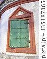 iron shutters on a window in St. Basil's Cathedral in Moscow 135187365