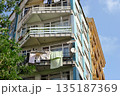 balconies of an apartment building on Taksim Square in Istanbul 135187369