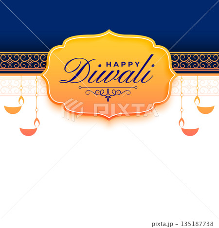 elegant happy diwali festive celebration background for social media post 135187738