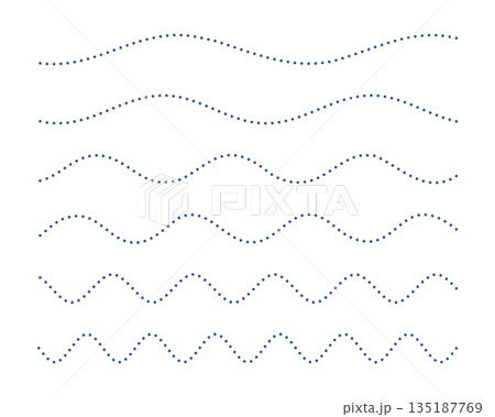 abstract dotted squiggly wavy line pattern in set abstract dotted squiggly wavy line pattern in set 135187769
