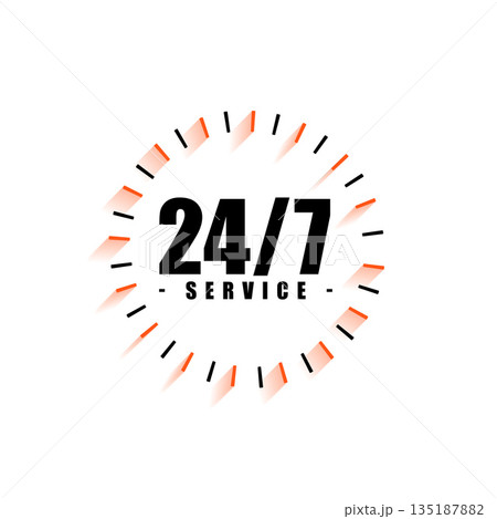 24/7 open service background for business marketing 135187882