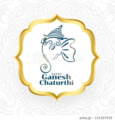 premium happy ganesh chaturthi event background design 135187919