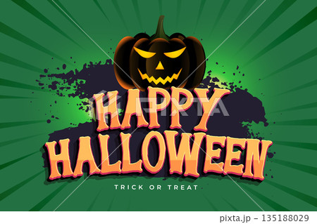creepy halloween pumpkin background with grungy effect creepy halloween pumpkin background with grungy effect 135188029