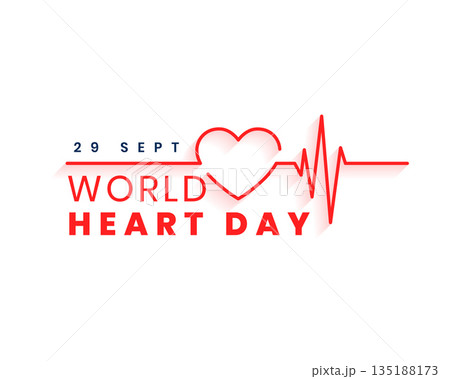 29th sept world heart day cardiogram background in line style 135188173