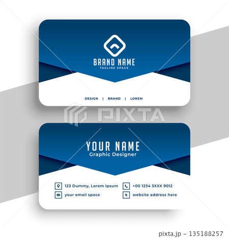 Corporate blue ready business visiting card template Corporate blue ready business visiting card template 135188257