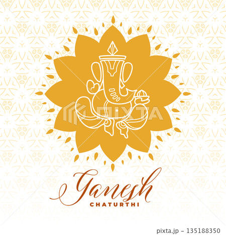 happy ganesh chaturthi festive background for social media post 135188350