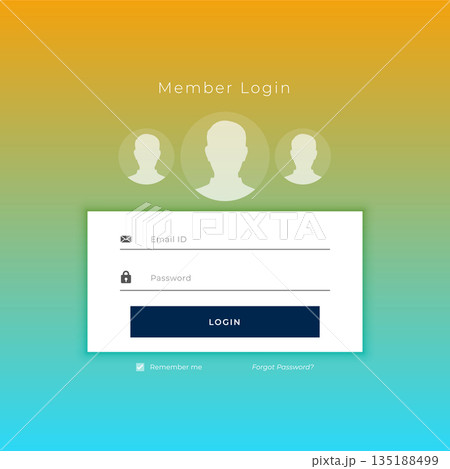 secure login page screen template with username and password design secure login page screen template with username and password design 135188499