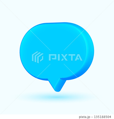 modern chat box sign template in 3d style with empty space modern chat box sign template in 3d style with empty space 135188504