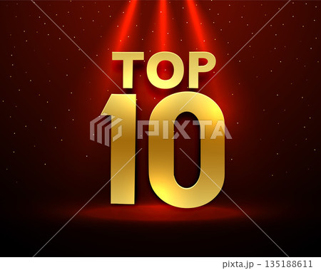 top 10 popular ranking background with focus light effect top 10 popular ranking background with focus light effect 135188611