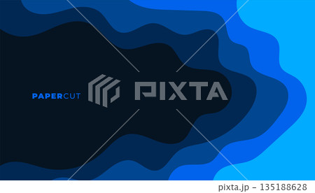 abstract curvy rounded modern poster in papercut style abstract curvy rounded modern poster in papercut style 135188628