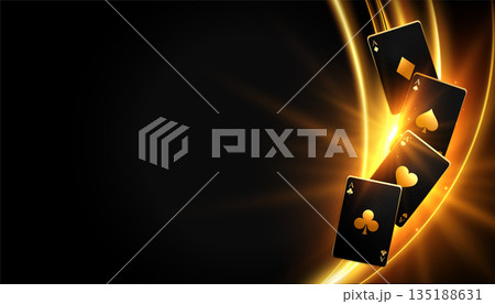 gambling ace card dark background with text space and light effect 135188631