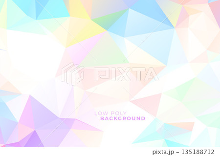 geometric style low poly pattern background with holographic effect 135188712