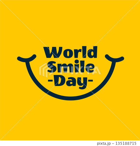 happy world smile day event background for cheerful expression 135188715