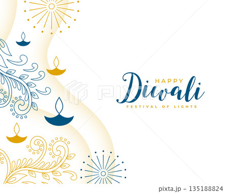 elegant shubh diwali festive card for social media post 135188824