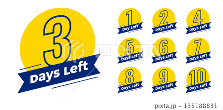 line style countdown days left badge grab the special deal 135188831
