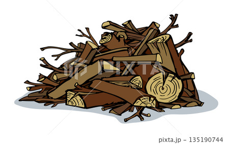 Vector drawing. A bunch of branches. Vector drawing. A bunch of branches. 135190744