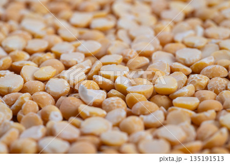 Macro abstract yellow pea texture, decorative backdrop with shallow depth of field for creative projects, pattern study useful for packaging, web and editorial design use Macro abstract yellow pea texture, decorative backdrop with shallow depth of field for creative projects, pattern study useful for packaging, web and editorial design use 135191513