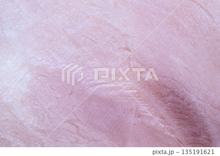 Rose gold shimmer resembling meat glaze, soft glittering highlights and subtle metallic sheen, romantic warm tones suitable for beauty ads, packaging, luxury backgrounds 135191621