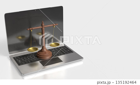 Information Technology Law and Digital Justice Concept 3d render. 135192464