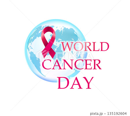 World Cancer Day banner. Hand drawn. Not AI, vector illustration. World Cancer Day banner. Hand drawn. Not AI, vector illustration. 135192604