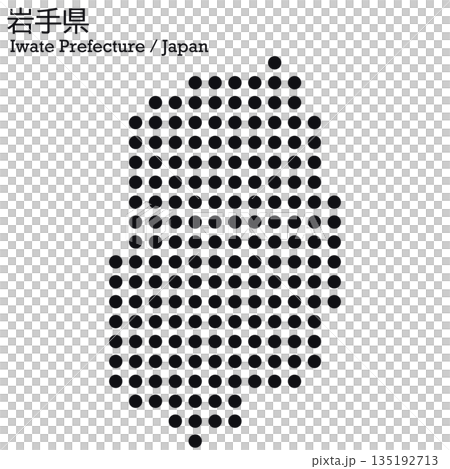 日本向量插圖地圖:岩手縣地圖 日本向量插圖地圖:岩手縣地圖 135192713