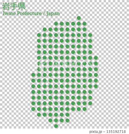 日本向量插圖地圖:岩手縣地圖 日本向量插圖地圖:岩手縣地圖 135192718